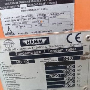 foto 12.7t walec Hamm HD 90